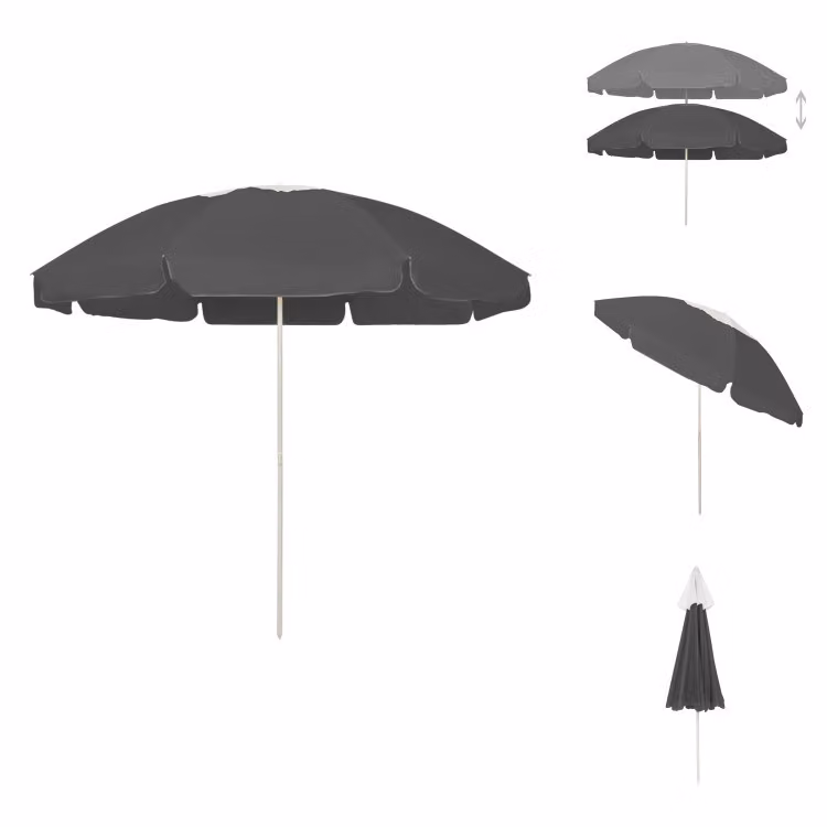 vidaXL Ombrellone antracite 240 cm - Ombrelloni e tende da sole