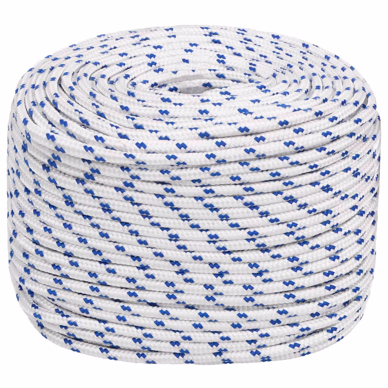 Corda multiuso vidaXL in plastica Bianco e Blu, Lunghezza: 25 m, Diametro: 10 mm