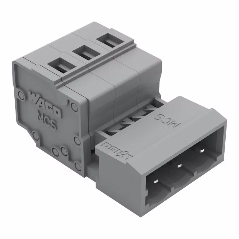 Connettore maschio a 1 polo WAGO; CAGE CLAMP®; 2,5 mm²; grigio 231-603