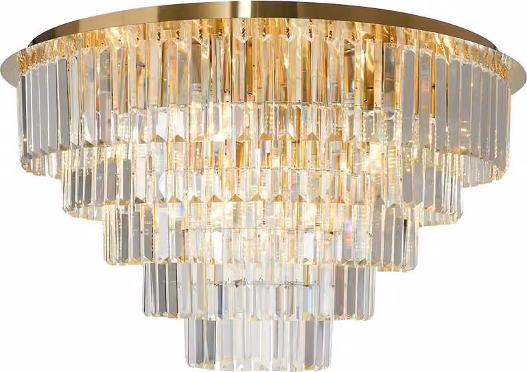 Lampada da soffitto in cristallo MILAGRO MILANO Ø75 cm 12xE14 oro