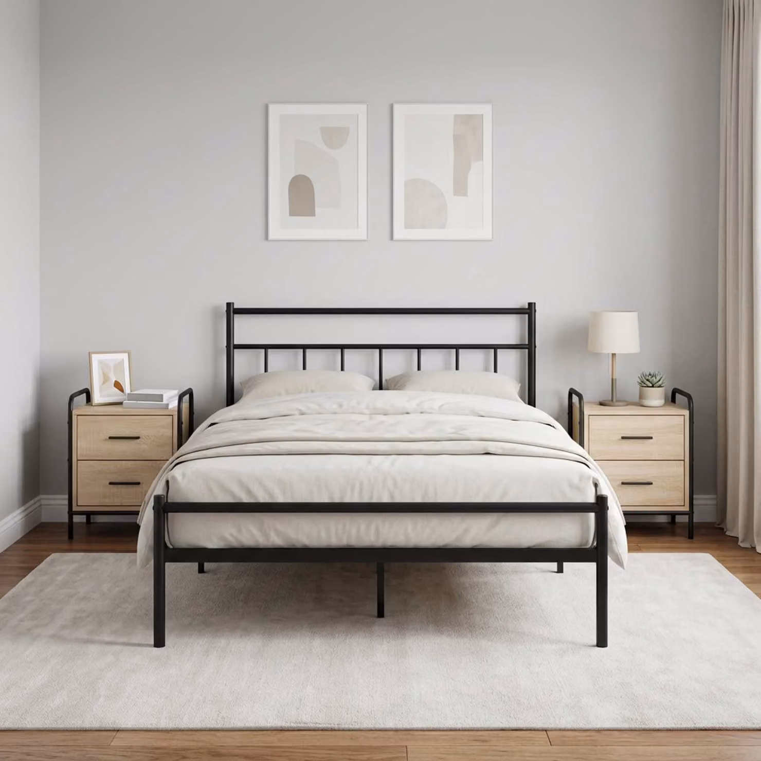 Set di 2 Armadi da Notte vidaXL in Rovere Sonoma, Marrone, L 40 cm x P 30 cm x H 50 cm