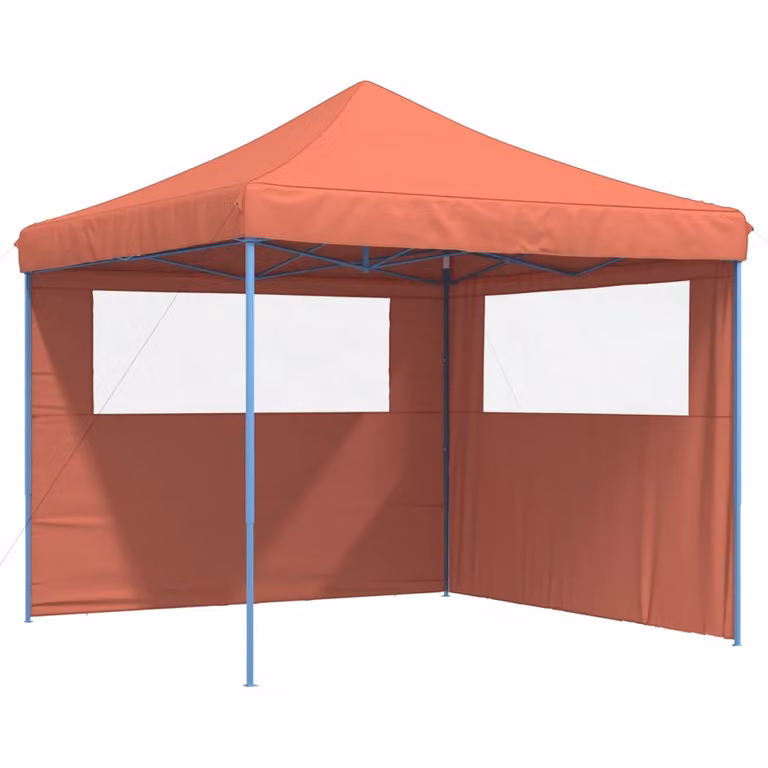 Tendone per Feste Pieghevole Pop-Up con 2 Pareti Terracotta