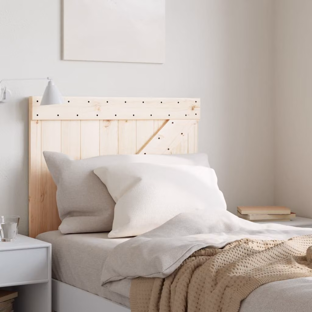 Testiera per letto vidaXL in legno massello di pino rustico, L: 80 cm, H: 104 cm