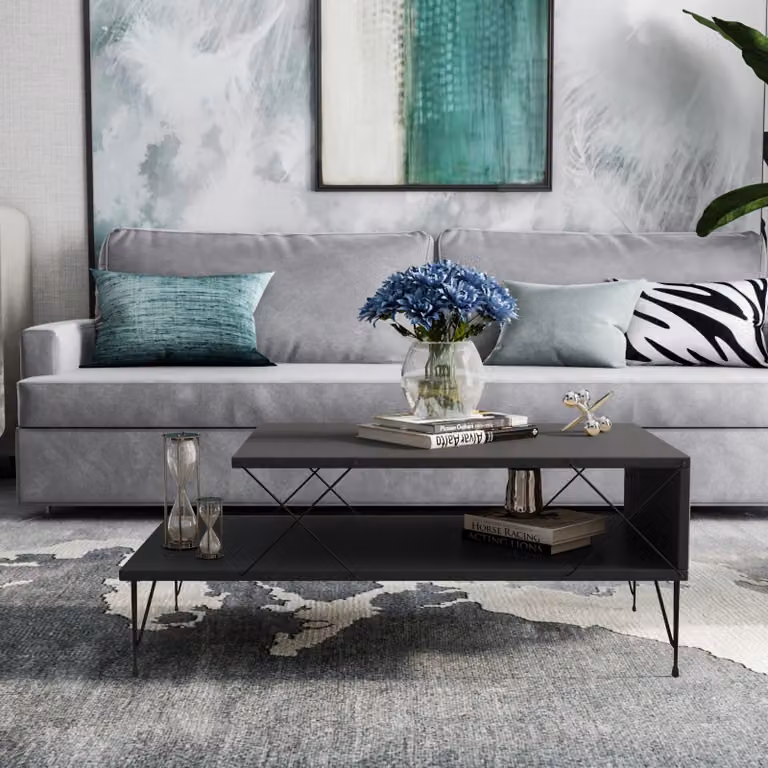 Skye Decor, Loire - Antracite, Couchtische, Anthrazit, 100 x 40 x 50 cm