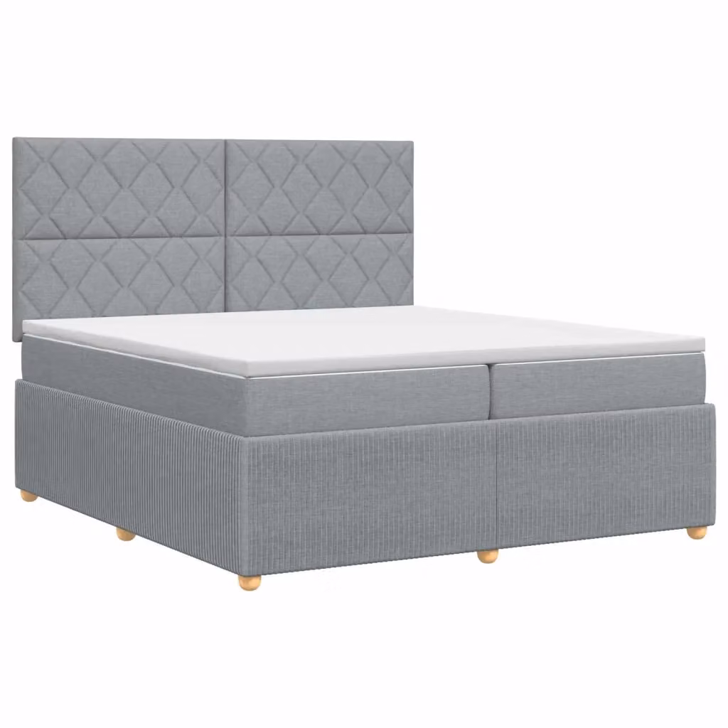 Letto box spring con materasso vidaXL Grigio Chiaro L/P: 200 x 200 cm – 2