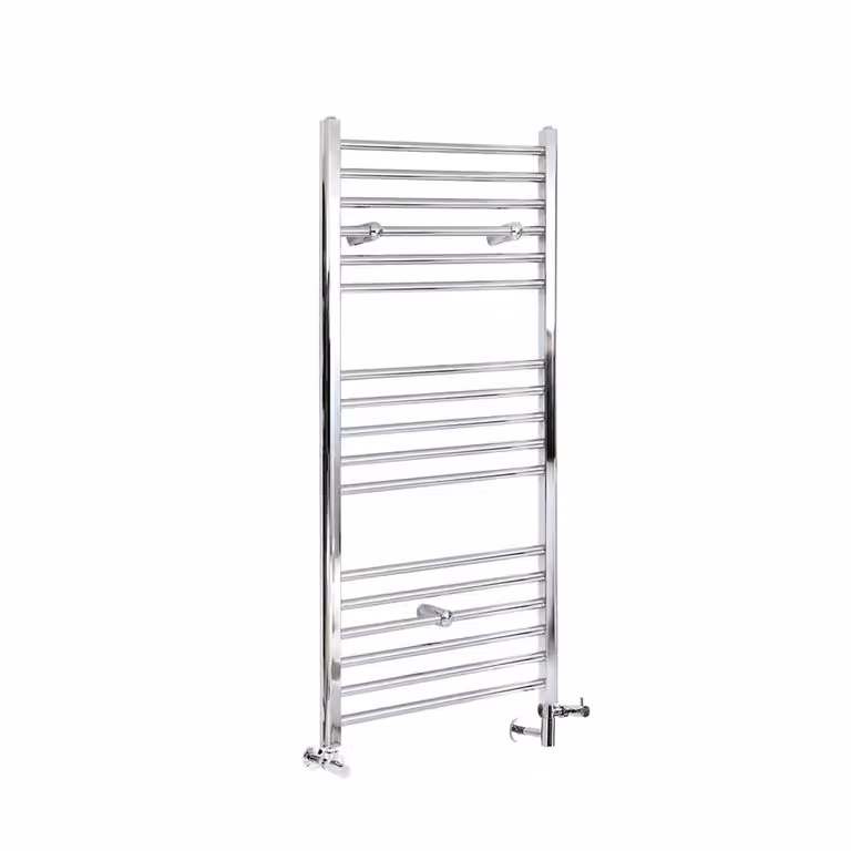 Scaldasalviette Misto Piatto - Termoarredo Bagno Cromato - 1200 x 500mm - 320W - Kent