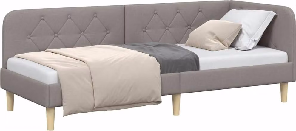 Cornice del letto ad angolo Talpa 80 x 200 cm Tessuto