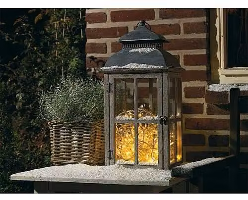 Catena luminosa LED mini, trasparente, con 48 LED bianco caldo