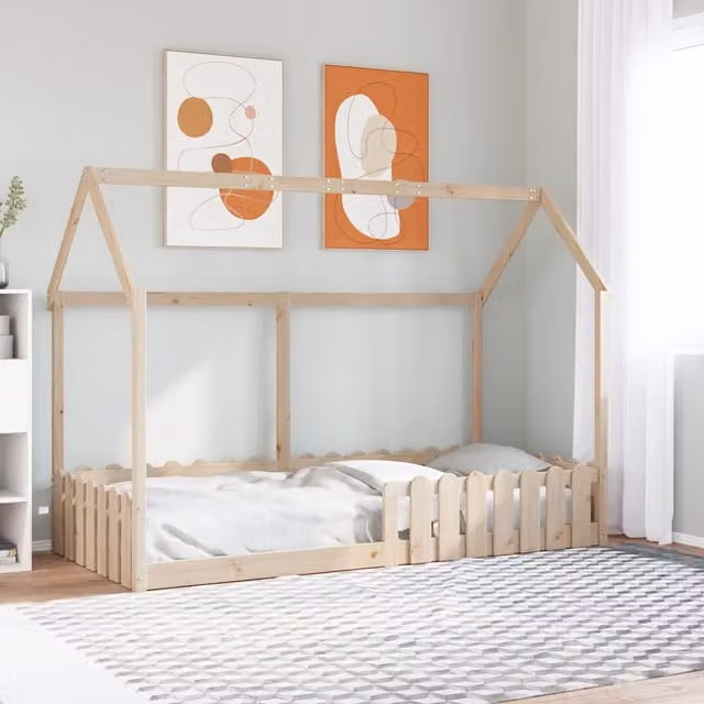 Giroletto per Bambini 90x190 cm in Legno Massello di Pino 850692