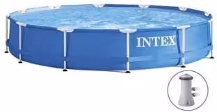 Piscina Metal Frame Rotonda C Telaio Portante C Pompa 366 CMX76H. Capacità