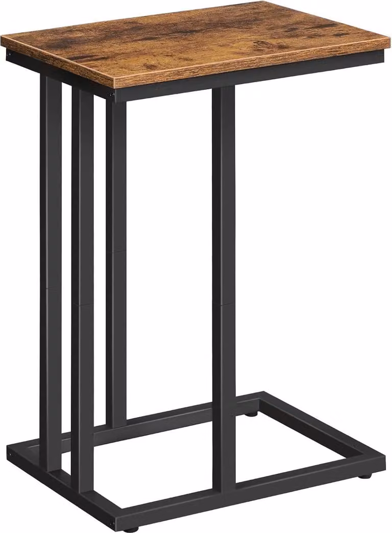 Tavolino HOOBRO stile industriale vintage marrone nero