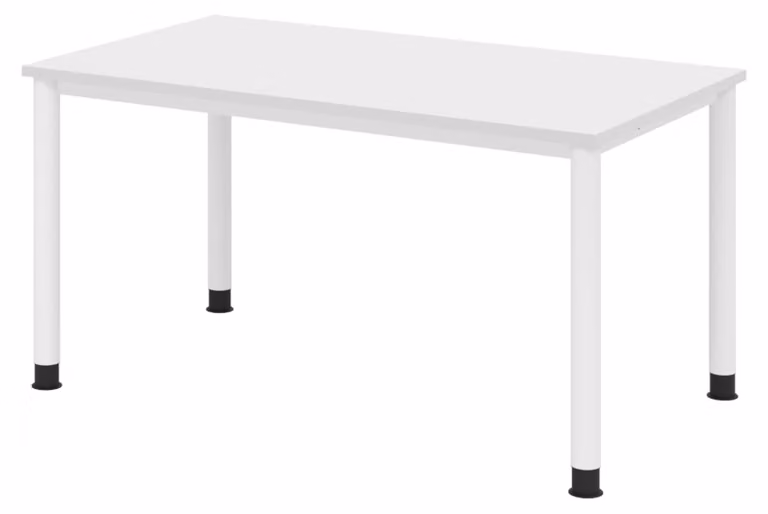 Scrivania bümö Serie H - Finitura: bianco, Struttura: bianco, Dimensioni: 140 x 80 cm