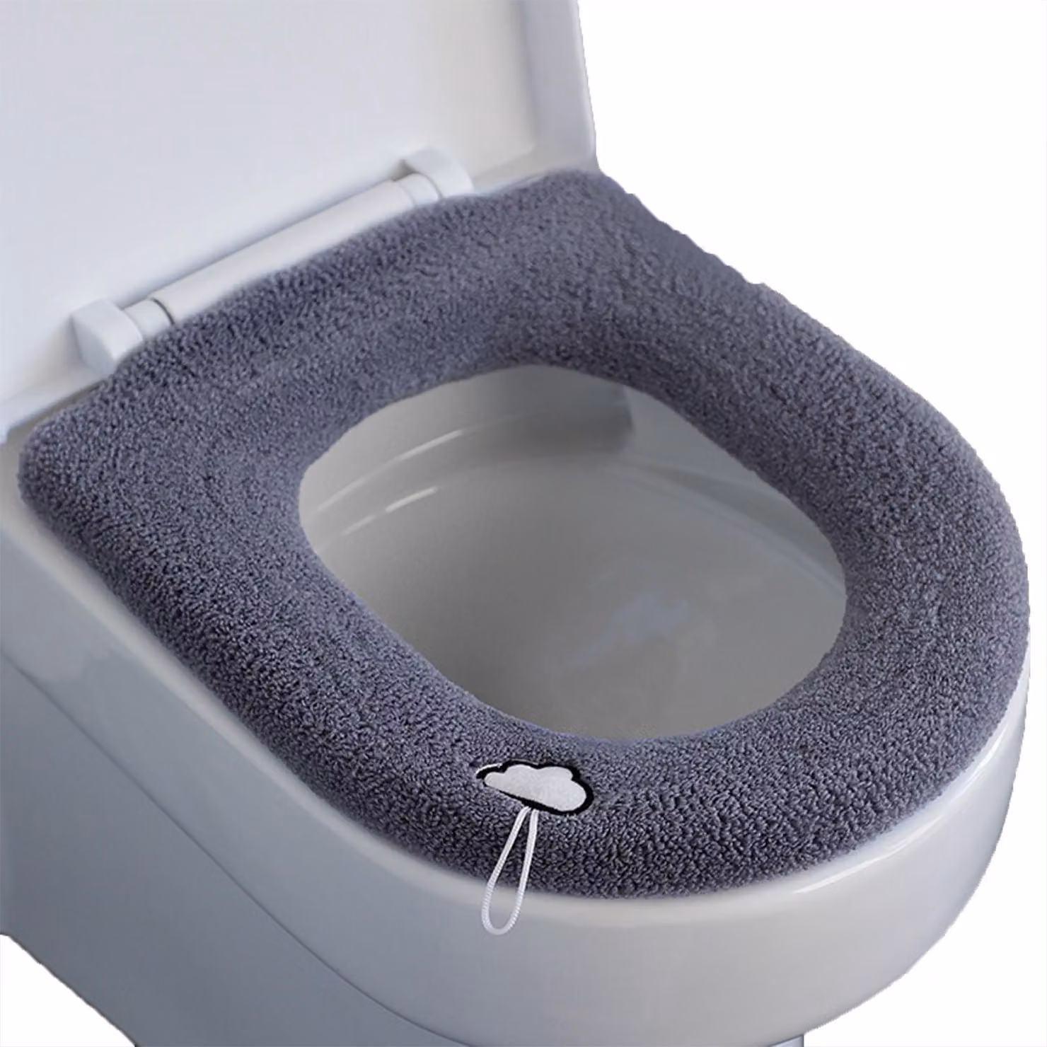Imbottitura rinforzata per sedile WC, cuscino da bagno, più calda, morbida, lavabile