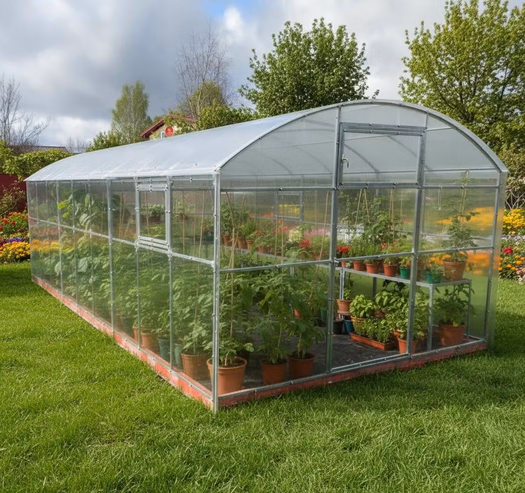 Serra in policarbonato Garden Dream "Gardener" 3x12m in acciaio, con policarbonato 4mm