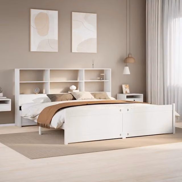 Giroletto con Libreria senza Materasso 180x200 cm in Legno Pino 3322478