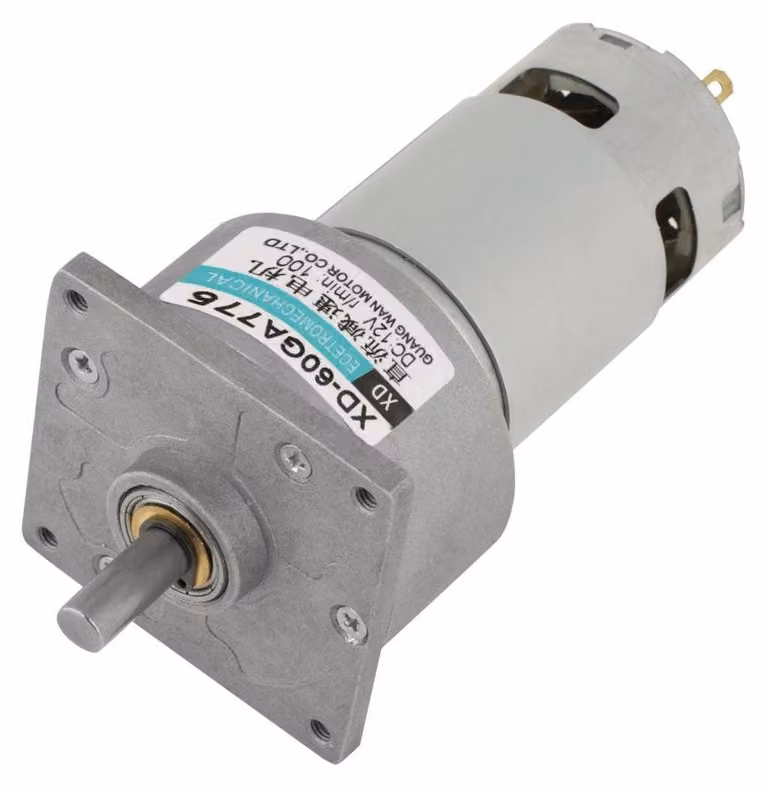 Motore a ingranaggi DC compatto, 12V/24V, 35W, metallico, 100 giri al minuto, rotazione oraria e antioraria
