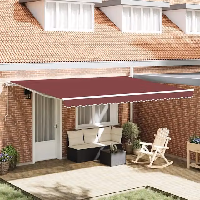 Tenda da Sole Retrattile Automatica Bordò 450x300 cm 3310190