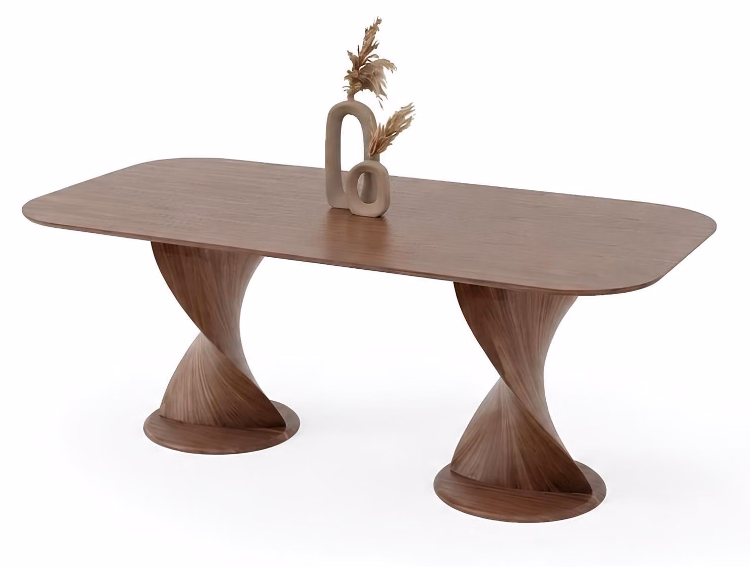 Tavolo da pranzo moderno, color marrone, prestigioso, elegante, minimalista, monumentale