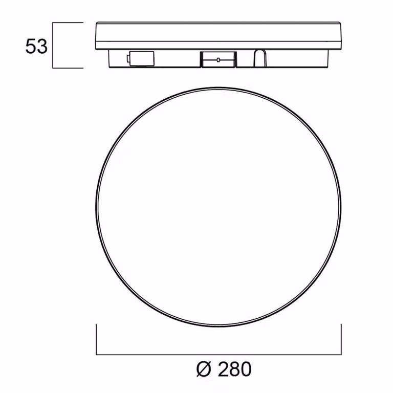 Sylvania plafoniera Start Surface Slim, Ø 28 cm, IP54, dimmerabile. dimmerabile, Bianco / Opale, Bagno, Plastica