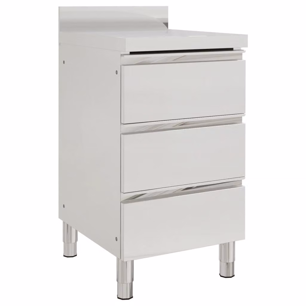 Mobili da cucina commerciali con 3 cassetti 2 pz 50x60x96 cm