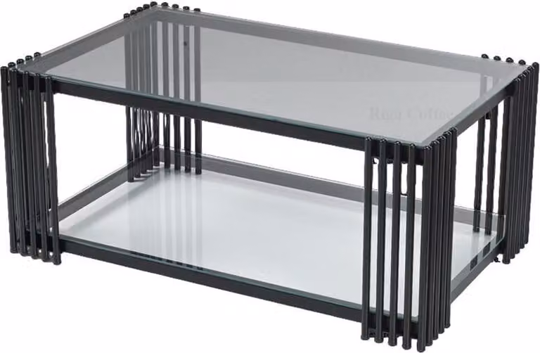 Metall Couchtisch Schwarz Luxus Design Elegantes Möbel Wohnzimmer Couchtische
