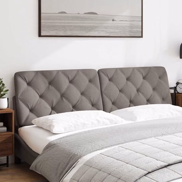 vidaXL Cuscino Testiera Tortora 180 cm in Tessuto