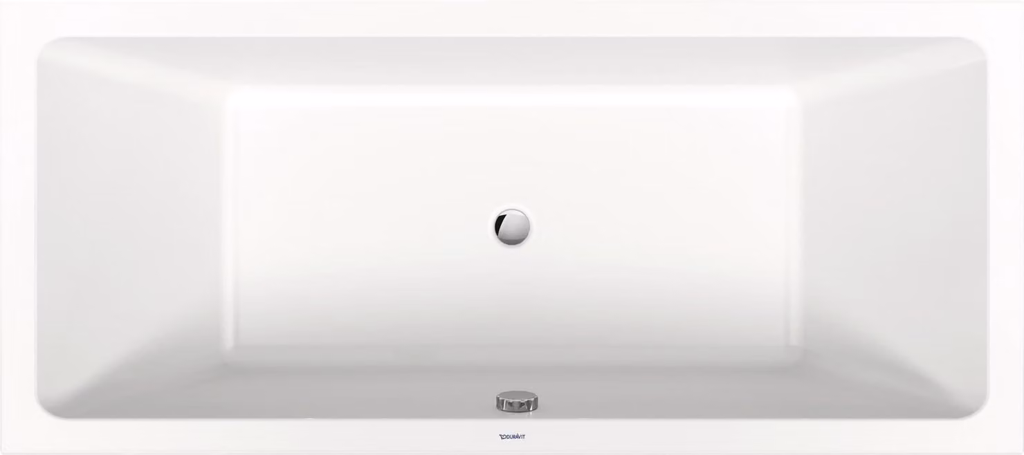 Duravit No.1 baignoire encastrée, rectangulaire, 1800x800mm, 2 pans de dos, blanc, 700492000000000, 700492000000000