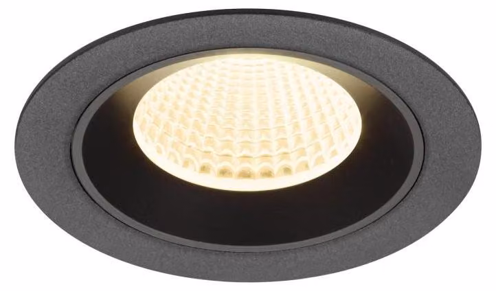SLV 1009616 NUMINOS® M, plafoniera da incasso, 3000 K, 40°, IP20, rotonda, nero