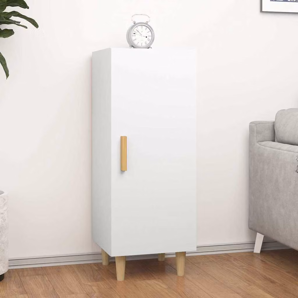 Credenza bianca vidaXL in legno e MDF da appendere al muro L/P/H: 34,5 x 34 x 90 cm