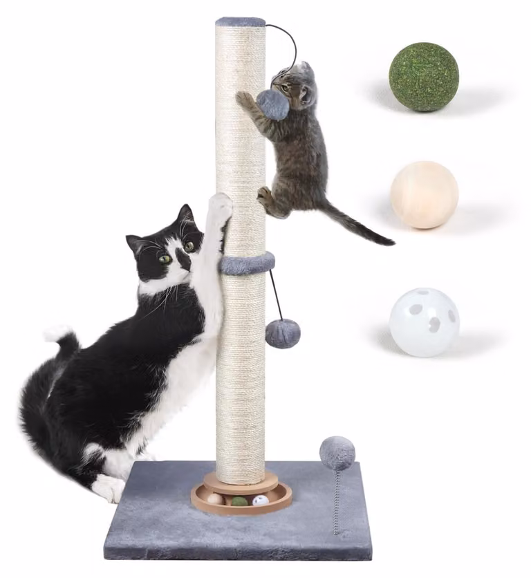 Albero interattivo per gatti con palline alla valeriana