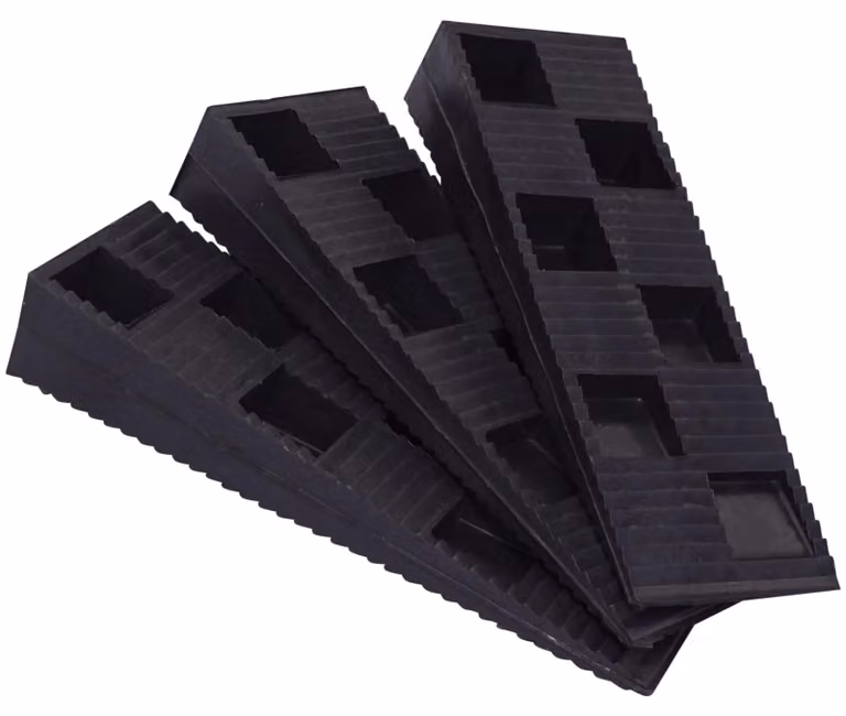 (4 pezzi) Distanziatori in plastica nera scanalati, dimensioni 90 x 30 x 15 mm, per livellamento e distanziamento