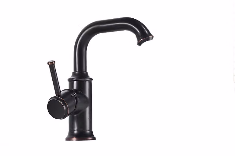 Miscelatore lavabo KRAN retro nero in piedi MELINEA LAUFERI