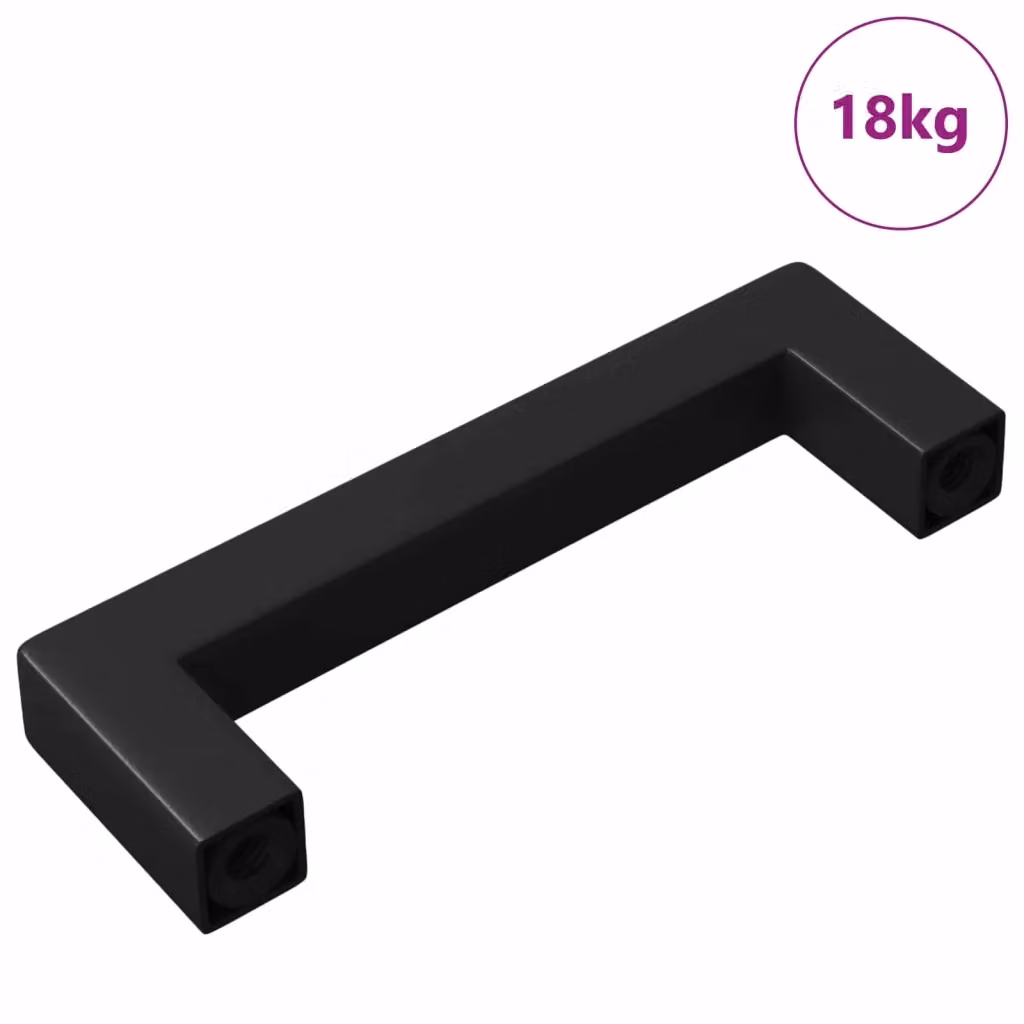 Set di 530 maniglie per mobili vidaXL in acciaio nero opaco, L: 10,5 cm, H: 3,6 cm, P: 1,2 cm – 2