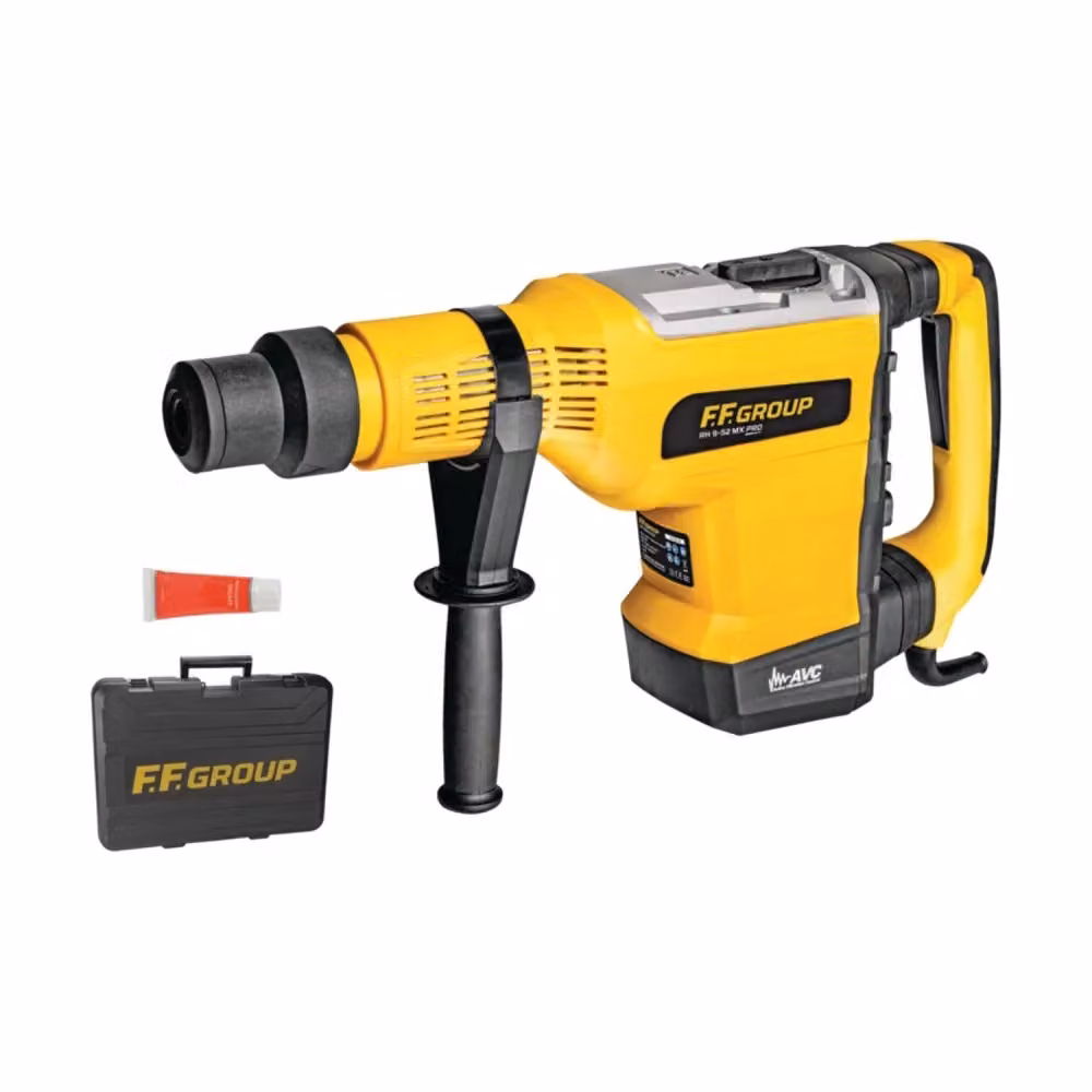 Martello perforatore combinato professionale FF Group RH 9-52 MX Pro giallo – 2
