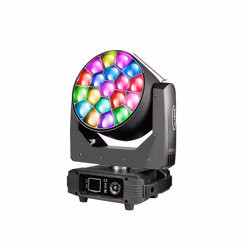 Illuminazione per palco DMX, 19x40W RGBW 4-in-1, scansione orizzontale a 540°, 1 unità, spina EU