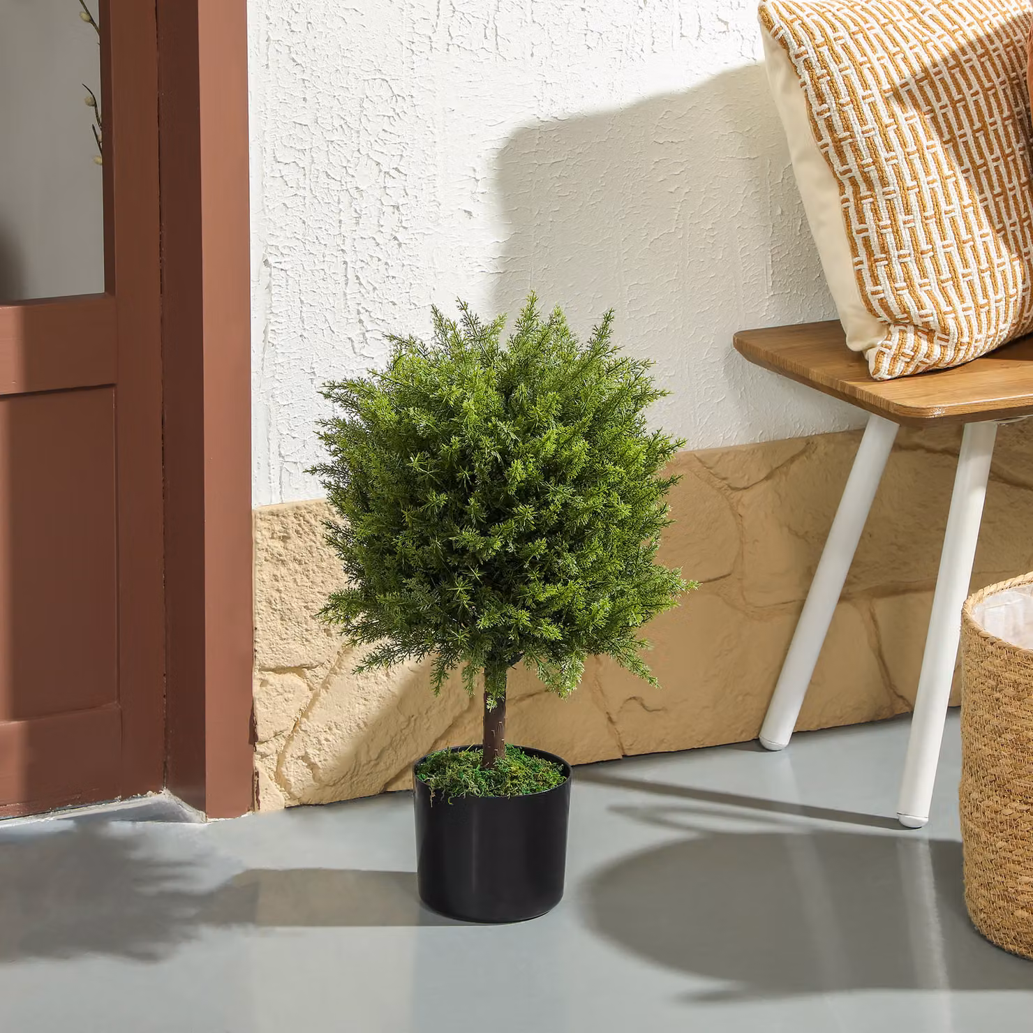 Albero di Cedro Artificiale HOMCOM con Vaso Verde per Interno ed Esterno, Altezza: 55 cm – 2