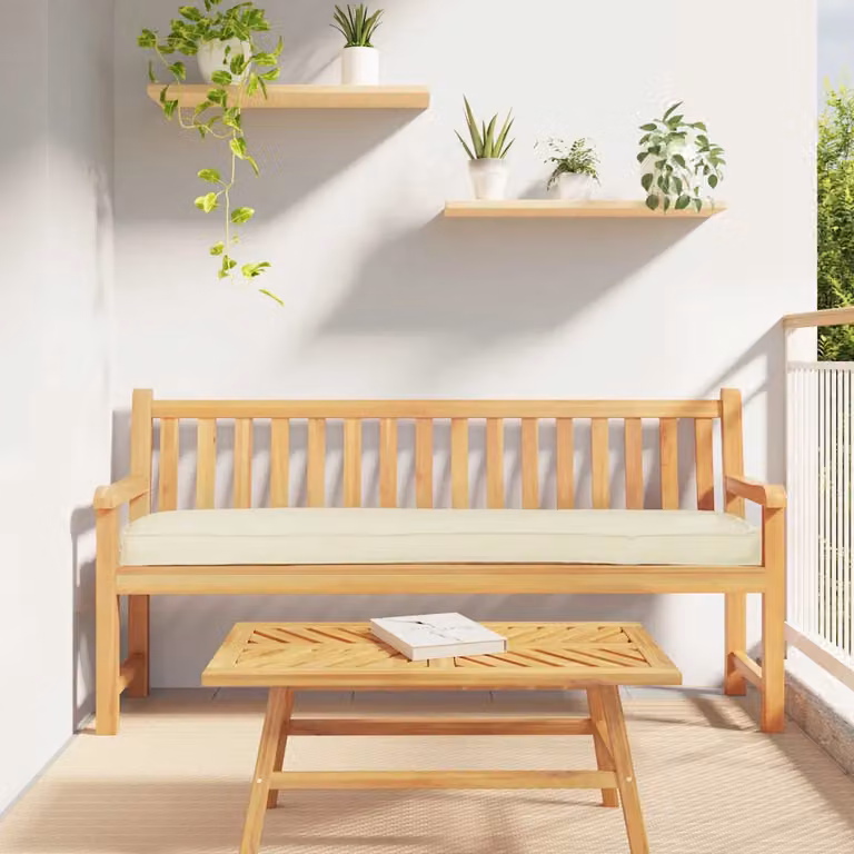 vidaXL Cuscino per pallet beige in tessuto Oxford impermeabile L: 200 cm, P: 40 cm, H: 8 cm