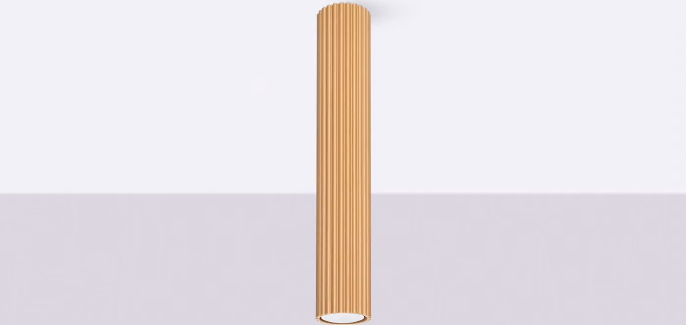 Lampada da soffitto KARBON 40 oro 1xGU10 10W alluminio 40x6.5x6.5cm Sollux Lighting