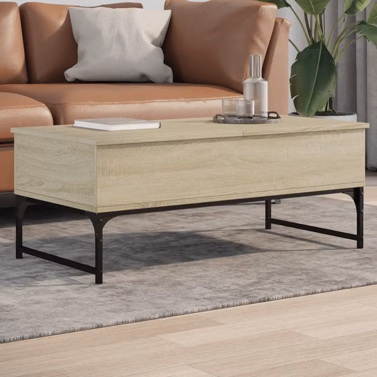 Maison Exclusive - Tavolino Sonoma in rovere 100x50x40 cm Materiale ligneo e metallo