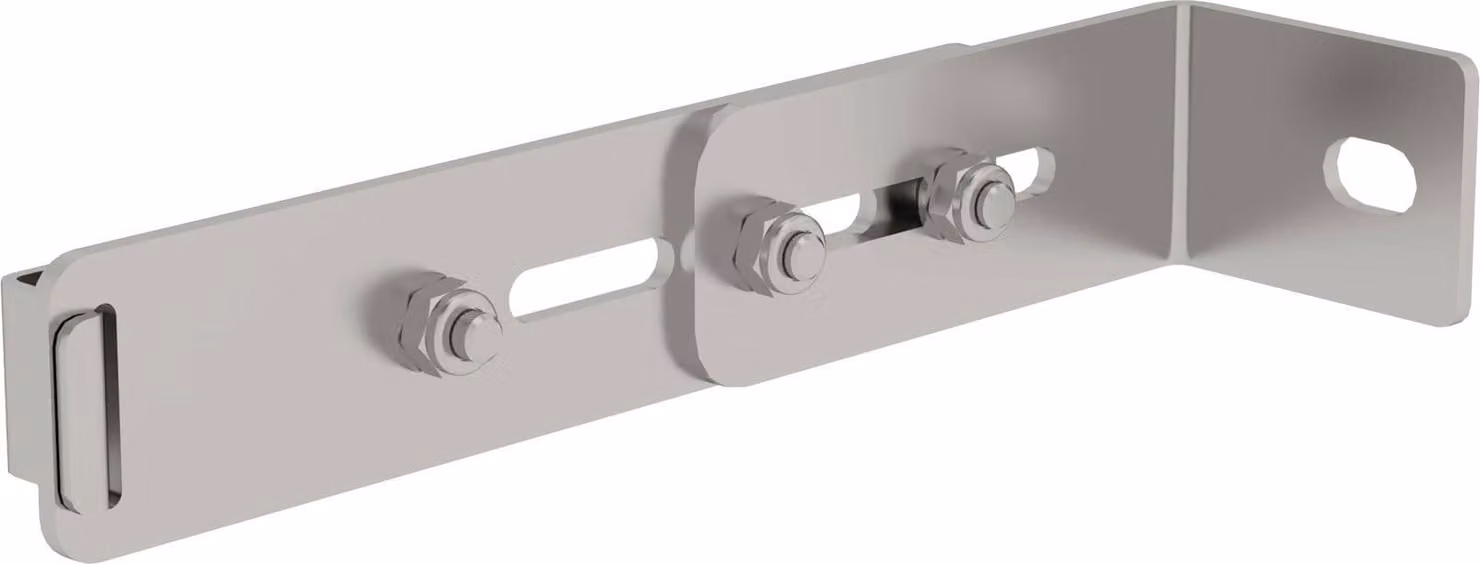 Staffa a parete con morsetto, regolabile 215-275 mm, acciaio inox