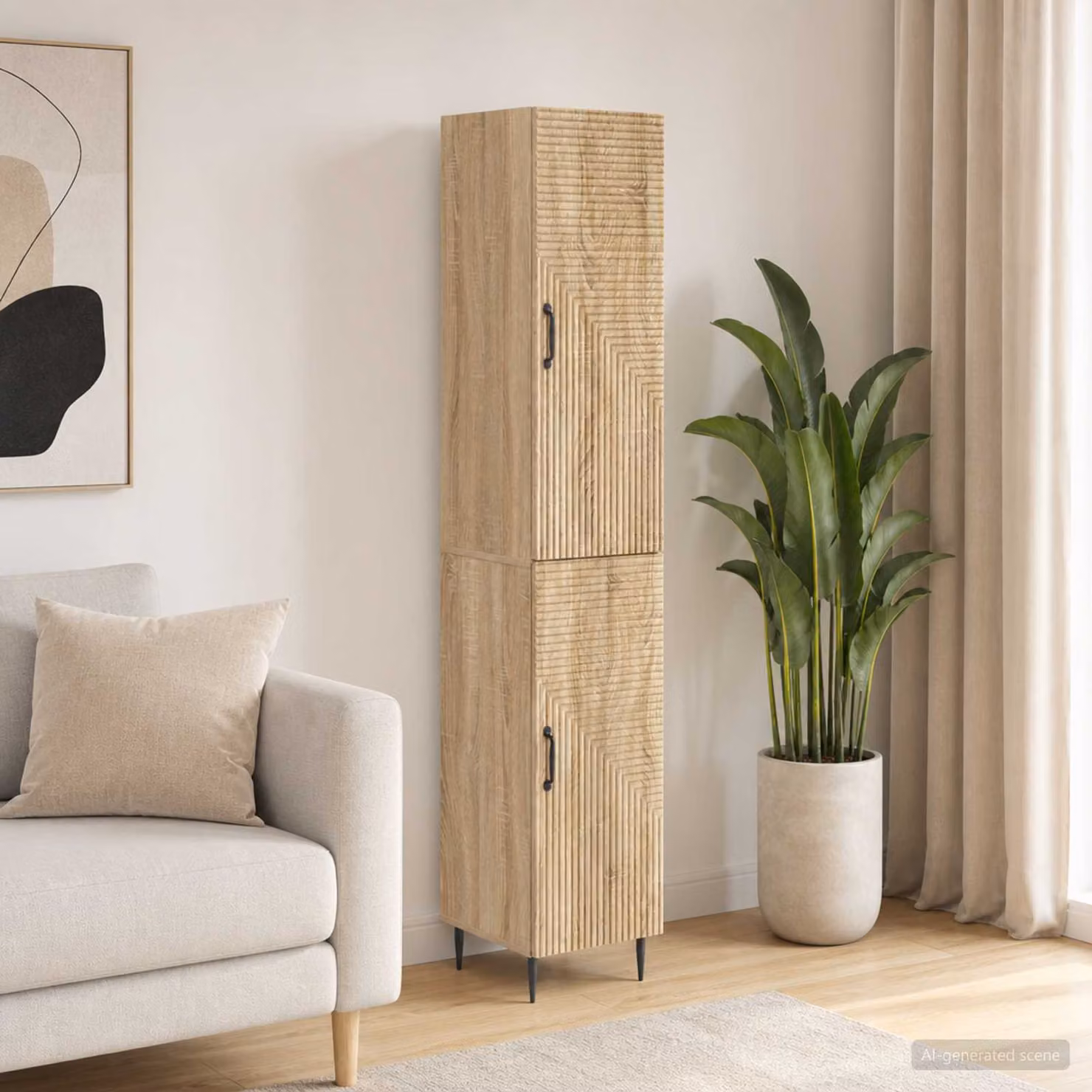 Set di 2 armadi vidaXL con ante scorrevoli in legno MDF marrone Rovere Sonoma per camera da letto o ufficio