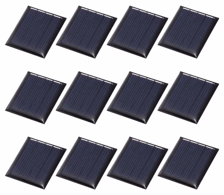 12 mini-pannelli solari, 2 V, 0,12 W, 60 mA, policristallini