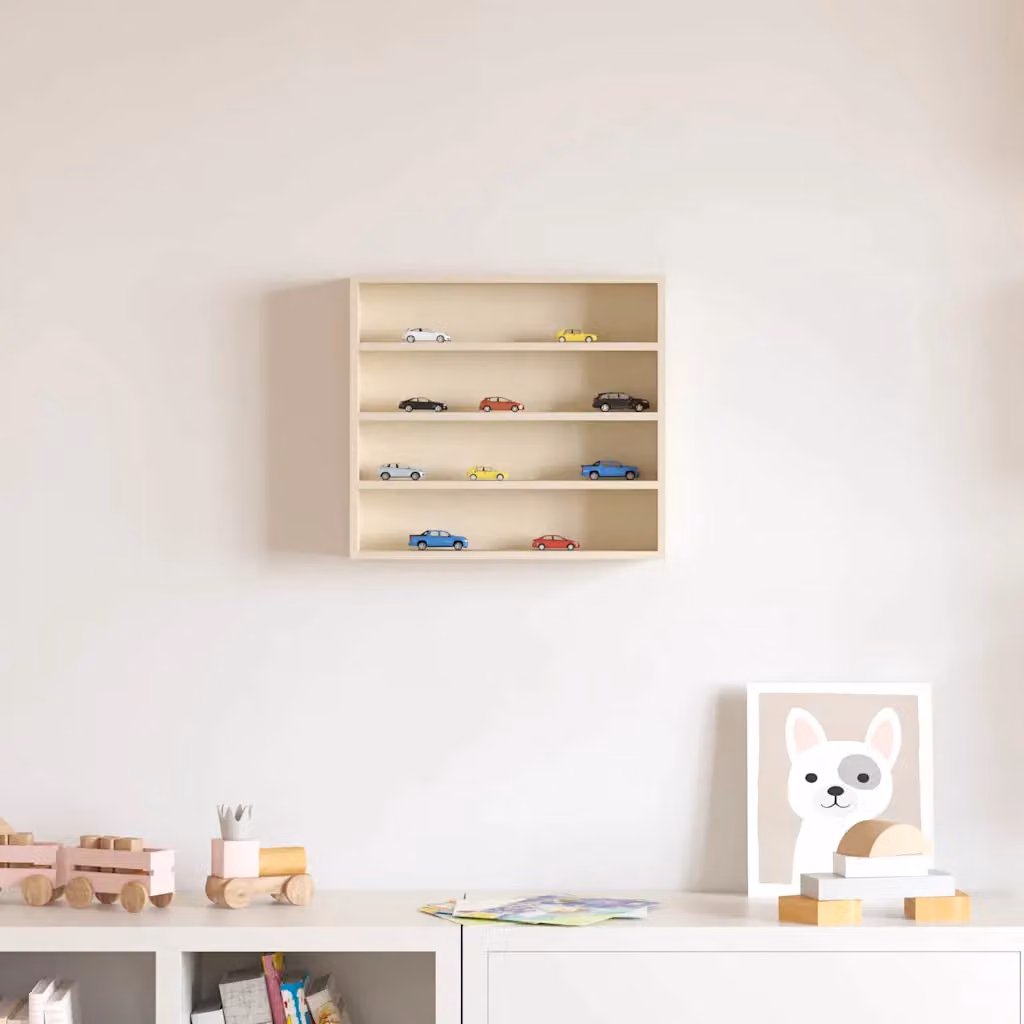Vetrina da parete moderna vidaXL in MDF beige L 40 cm, P 1 cm, H 37 cm