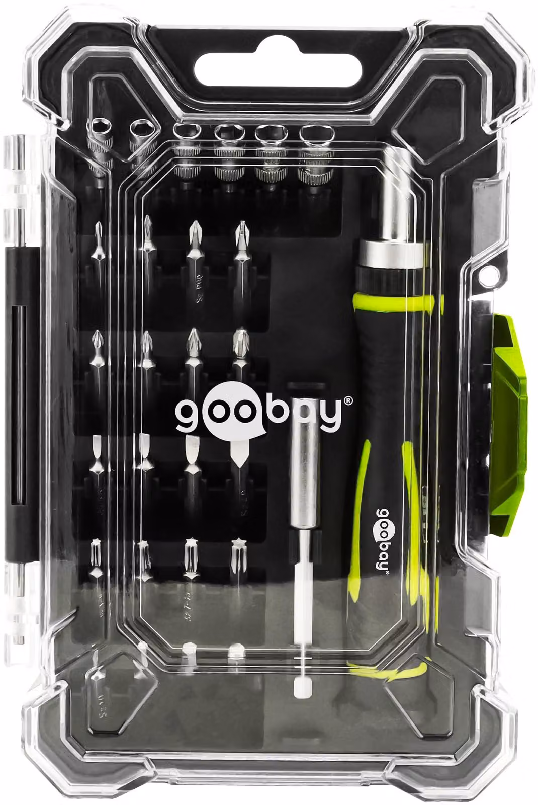 Goobay 77840 Set di cacciaviti con set di 26 punte - Set di utensili per lavori di precisione di avvitatura, montaggio e fai da te