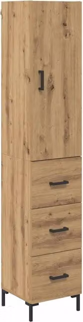 Credenza | Madia | Buffet da pranzo | Armadio da pranzo con cassetto Rovere artigianale 69,5 x 34 x 180 cm