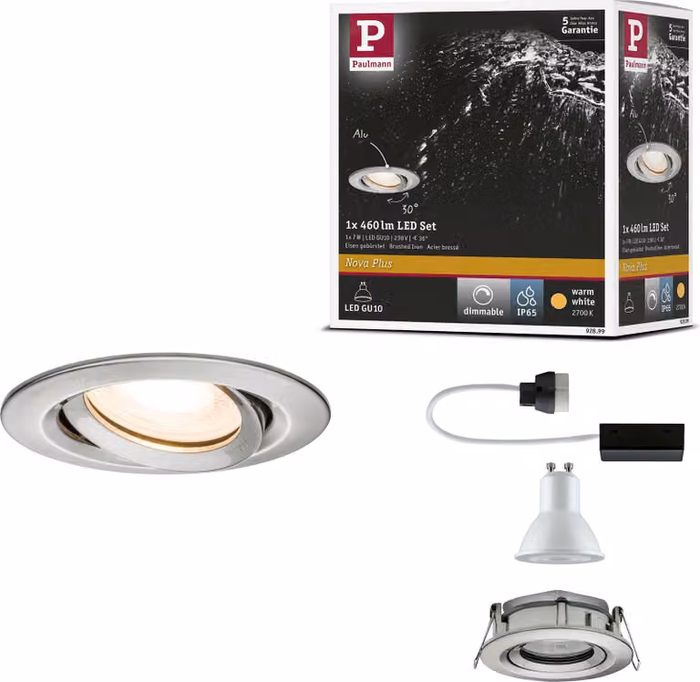 Paulmann Lampada da incasso LED Nova Plus orientabile a luce singola