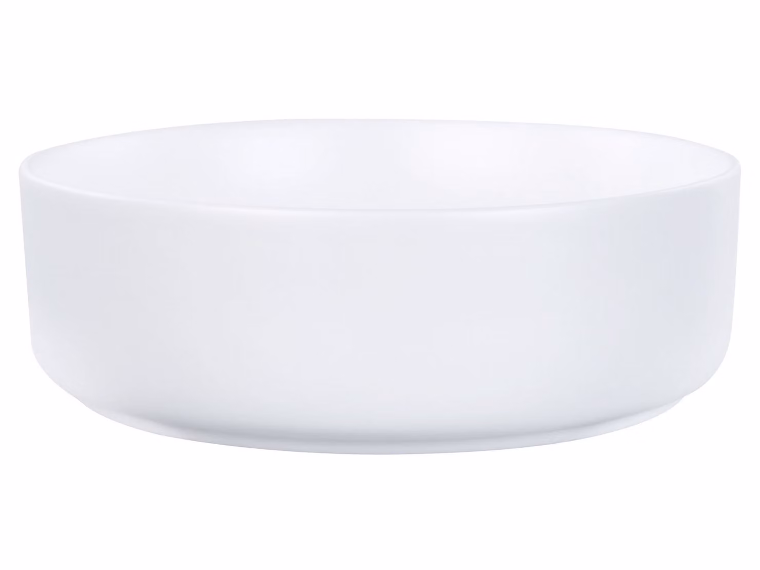 BELIANI Lavabo da bagno da appoggio in Vetroceramica bianca crema rotondo ⌀ 36 cm bagno moderno