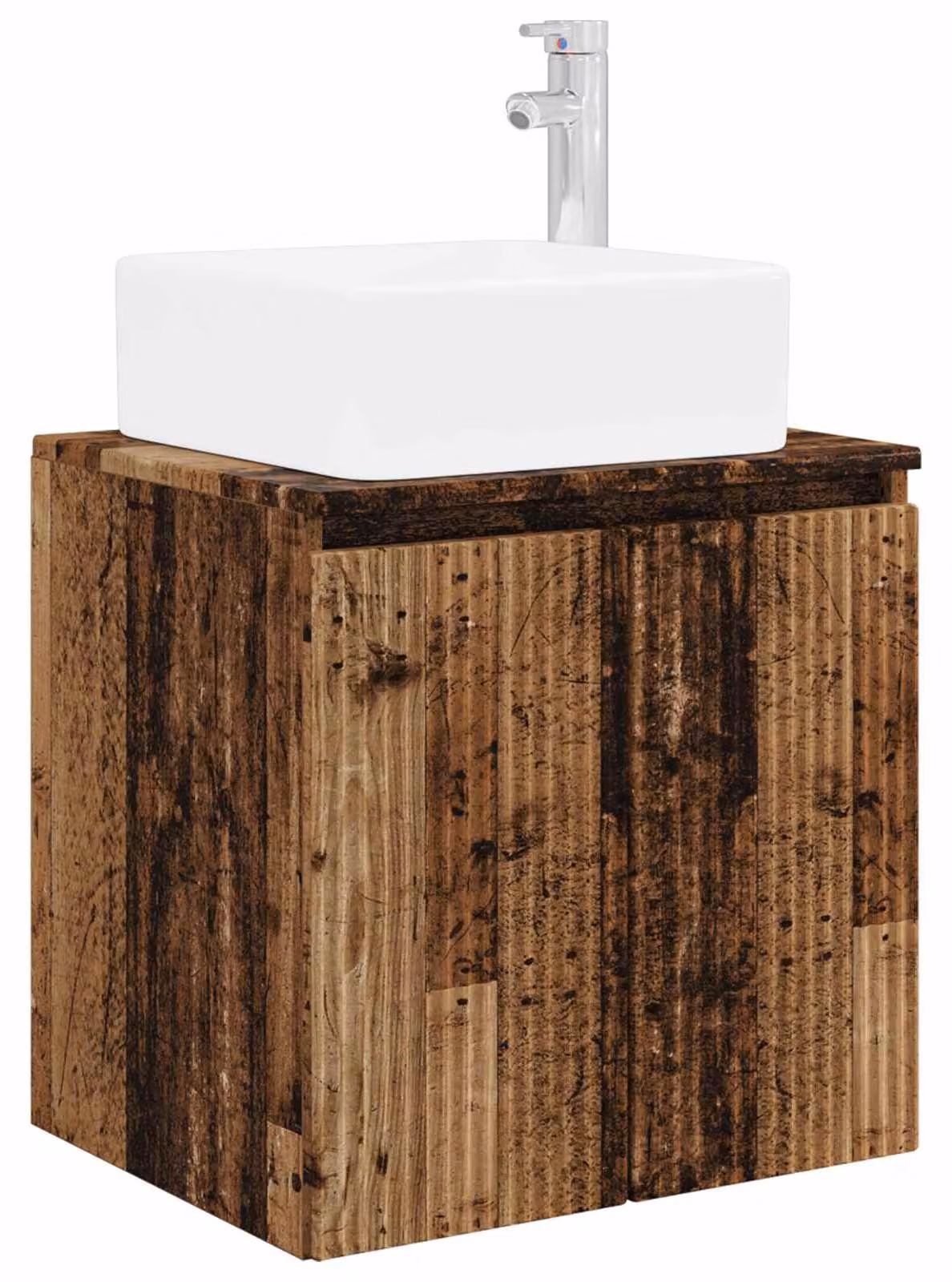 Mobile Lavabo da Parete Legno antico 49,5 x 41 x 63 cm
