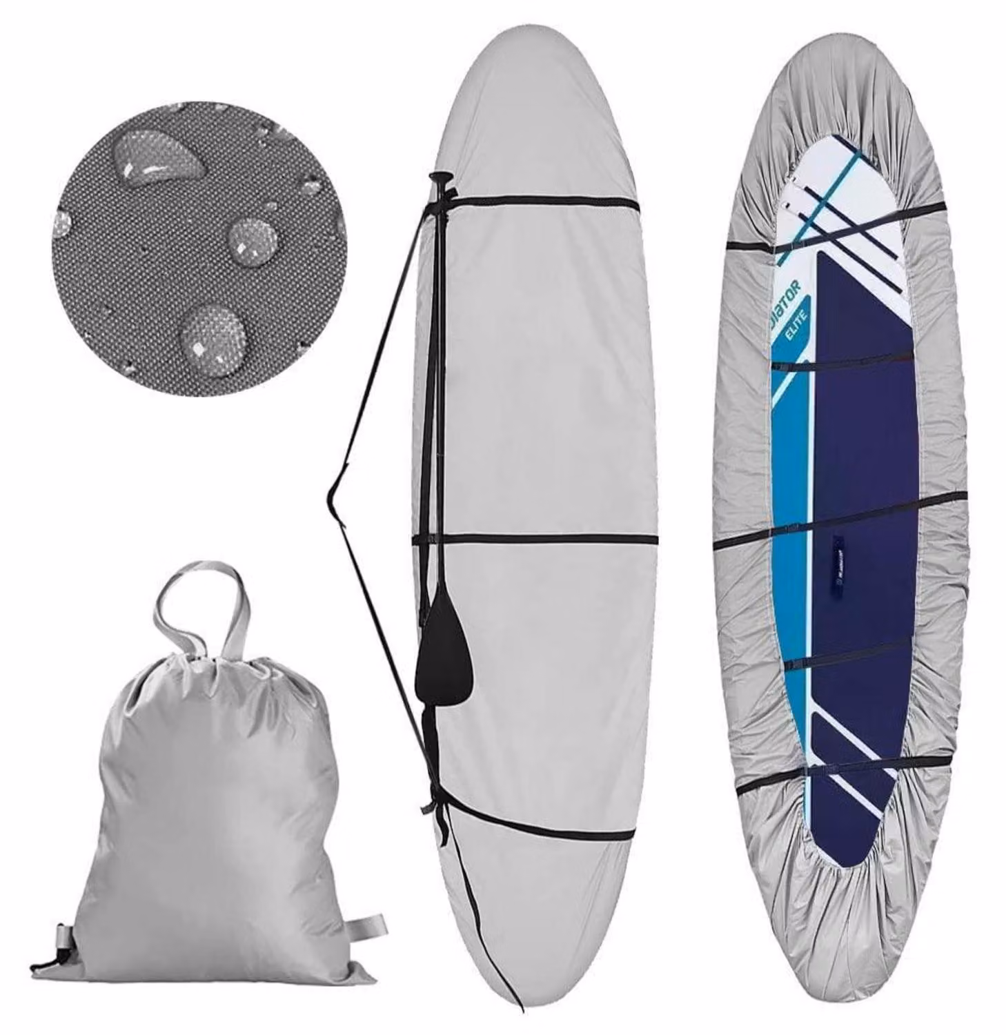 Copertura per kayak in tessuto Oxford 420D, impermeabile e resistente ai raggi UV, con spallacci e borsa per il trasporto