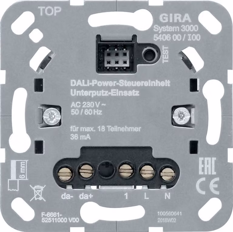GIRA 540600 540600 S3000 DALI-Power-Steuereinheit UP (540600)